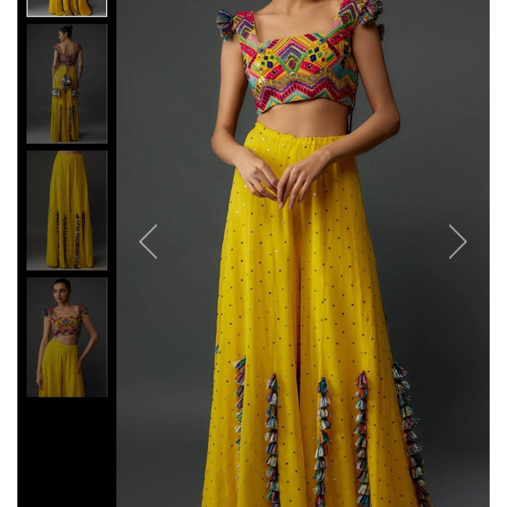 Original Payal Singhal- Yellow Sharara Set (Shalwar Kameez)